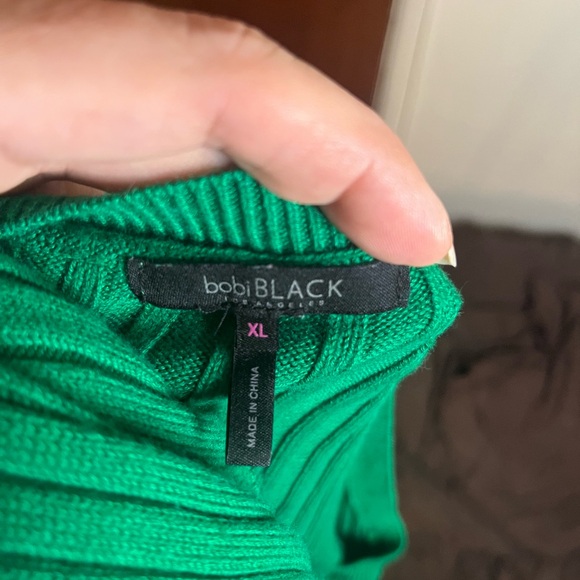 Bobi Los Angeles Green Cutout Sweater Dress XL - Picture 6 of 6